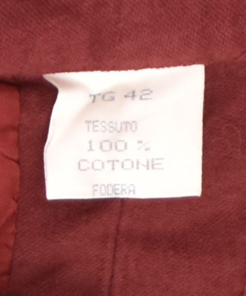 VINTAGE Womens Pencil Skirt IT 42 Medium W27 Maroon Cotton | Vintage | Thrift | Second-Hand | Used Clothing | Messina Hembry 