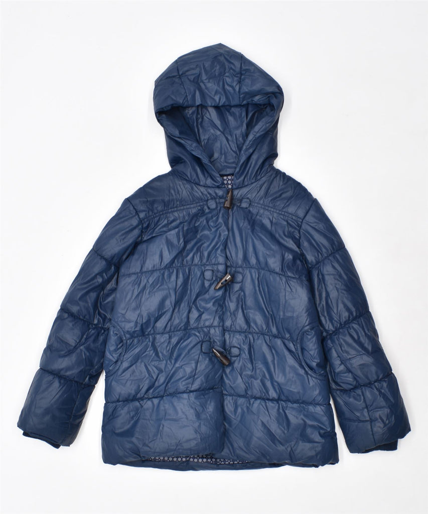 MAYORAL Girls Hooded Padded Jacket 11-12 Years Navy Blue Vintage | Vintage | Thrift | Second-Hand | Used Clothing | Messina Hembry 