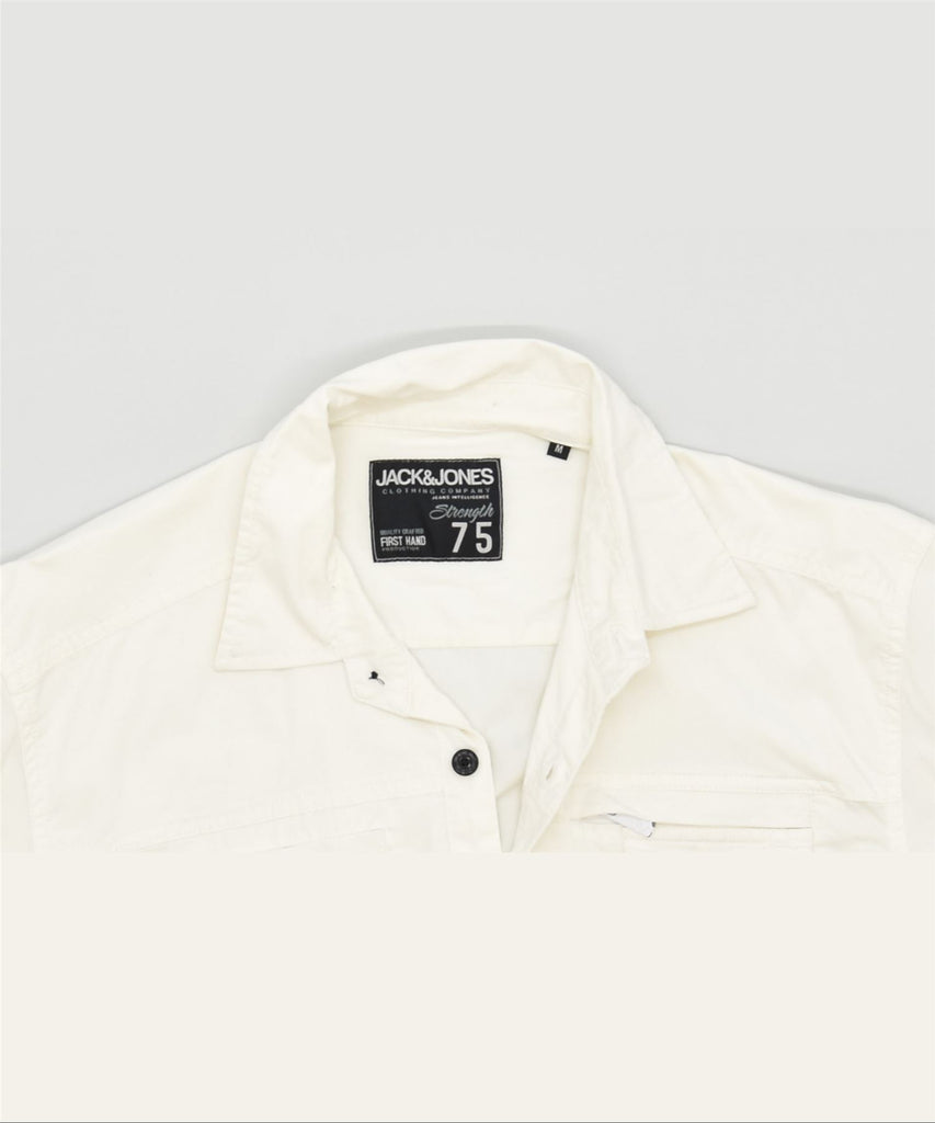 JACK & JONES Womens Shirt Medium White Cotton Classic | Vintage | Thrift | Second-Hand | Used Clothing | Messina Hembry 