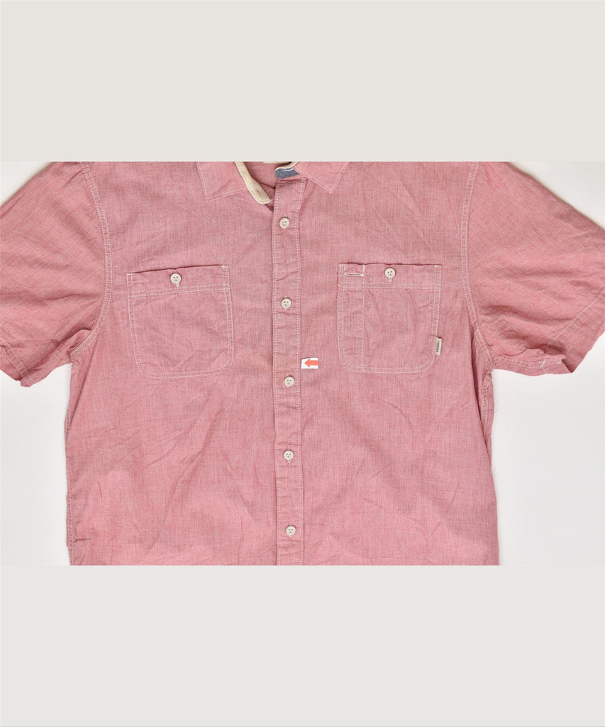 VANS Mens Short Sleeve Shirt Small Pink Cotton | Vintage | Thrift | Second-Hand | Used Clothing | Messina Hembry 