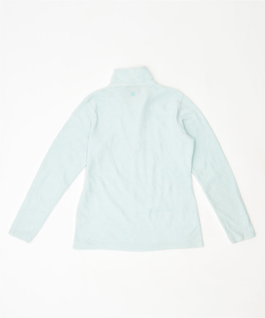 MOUNTAIN WAREHOUSE Womens Fleece Zip Neck Jumper Sweater UK 14 Medium Turquoise | Vintage | Thrift | Second-Hand | Used Clothing | Messina Hembry 