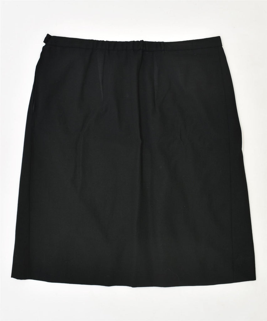 VINTAGE Womens Pleated A-Line Skirt W36 XL Black | Vintage | Thrift | Second-Hand | Used Clothing | Messina Hembry 