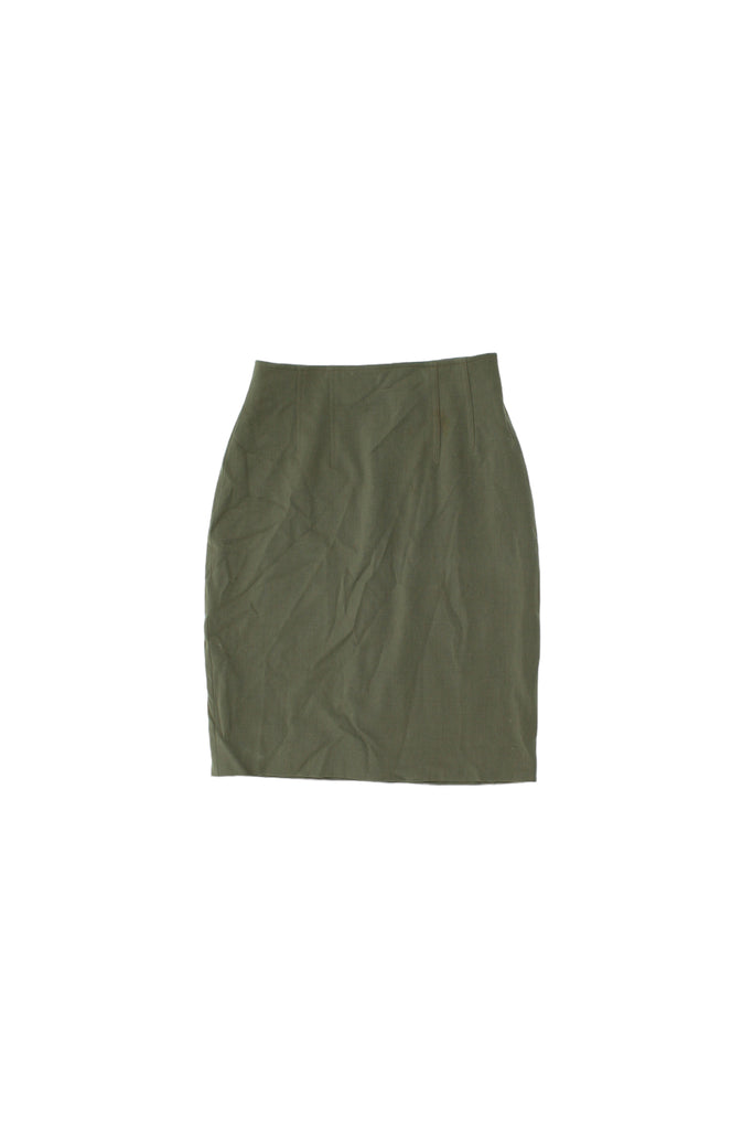 Iceberg Knee Length Cotton Skirt | Vintage High End Luxury Designer Green VTG | Vintage Messina Hembry | Thrift | Second-Hand Messina Hembry | Used Clothing | Messina Hembry 