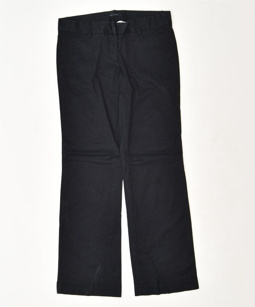 TOMMY HILFIGER Womens Straight Chino Trousers US 10 Large W34 L32 Black | Vintage | Thrift | Second-Hand | Used Clothing | Messina Hembry 