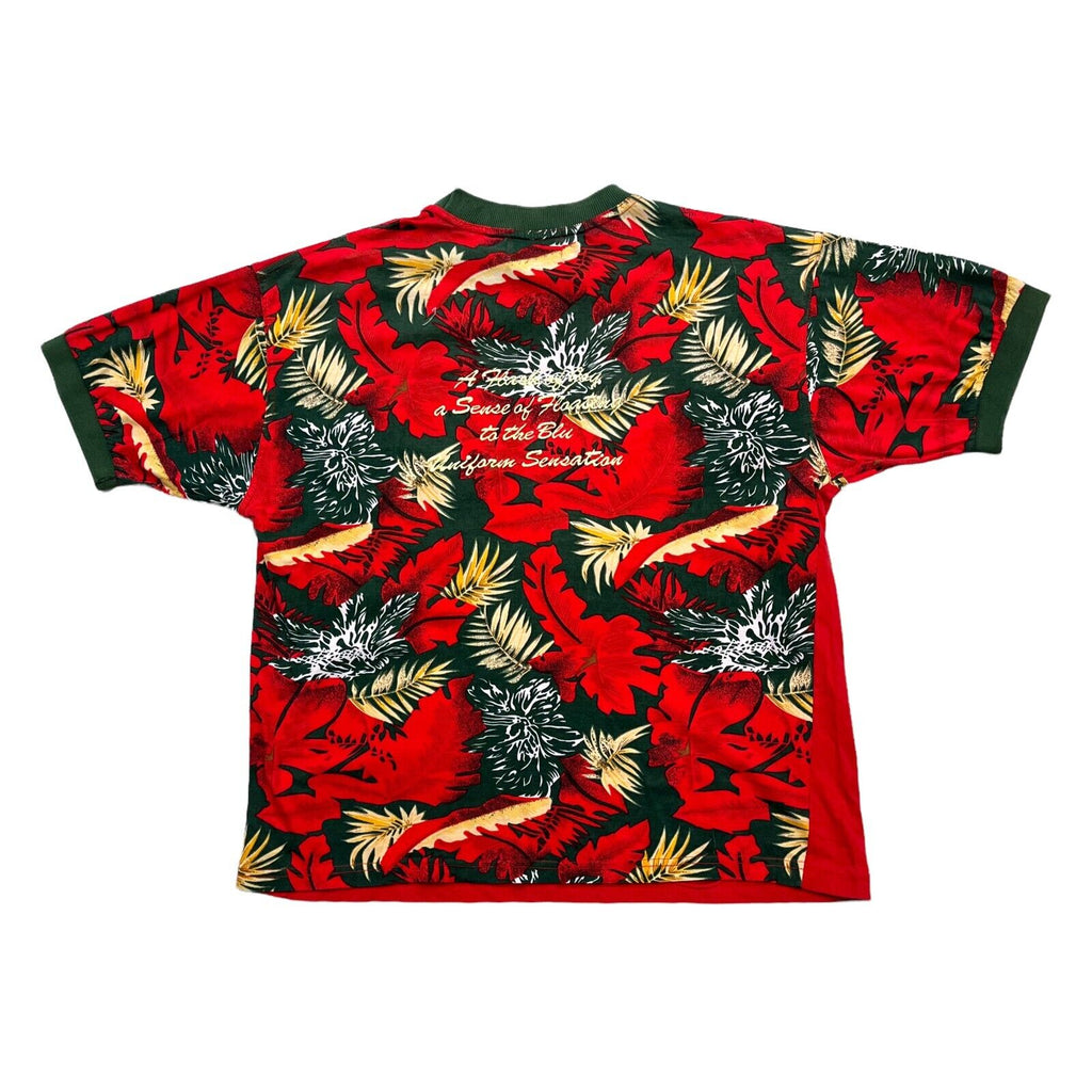 Uniform A Flash Of Joy U.S. Floral Print Tshirt | Vintage 90s Designer Red VTG | Vintage Messina Hembry | Thrift | Second-Hand Messina Hembry | Used Clothing | Messina Hembry 