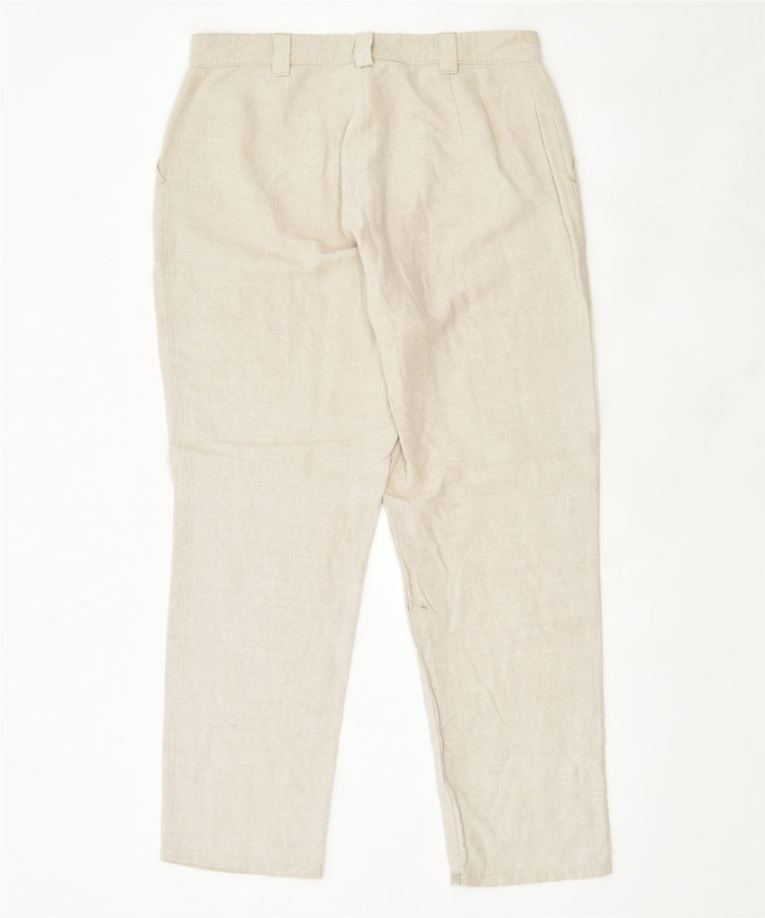 VINTAGE Womens Straight Casual Trousers W32 L30 Off White | Vintage | Thrift | Second-Hand | Used Clothing | Messina Hembry 