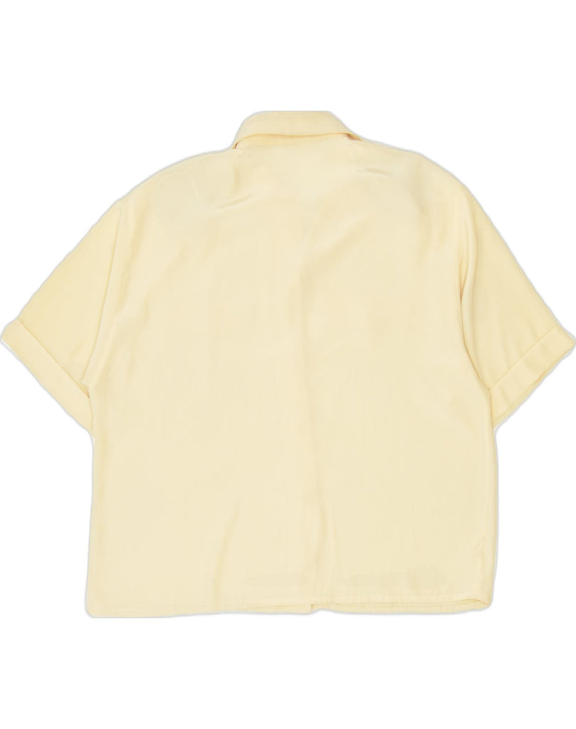 LARISSA Womens Oversized Short Sleeve Shirt EU 40 Medium Yellow | Vintage | Thrift | Second-Hand | Used Clothing | Messina Hembry 