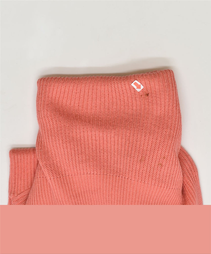 CLARINA Womens Oversized V-Neck Jumper Sweater EU 40 Medium Pink Cotton | Vintage | Thrift | Second-Hand | Used Clothing | Messina Hembry 