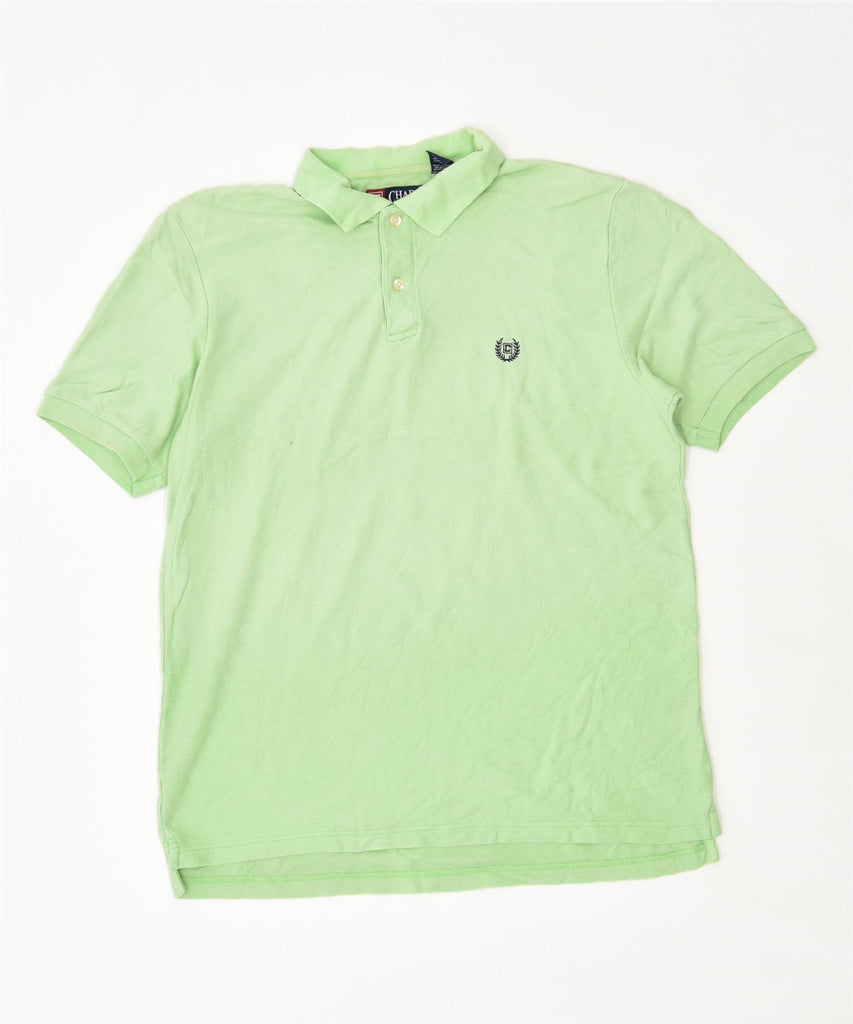 CHAPS Mens Polo Shirt Medium Green Cotton | Vintage | Thrift | Second-Hand | Used Clothing | Messina Hembry 