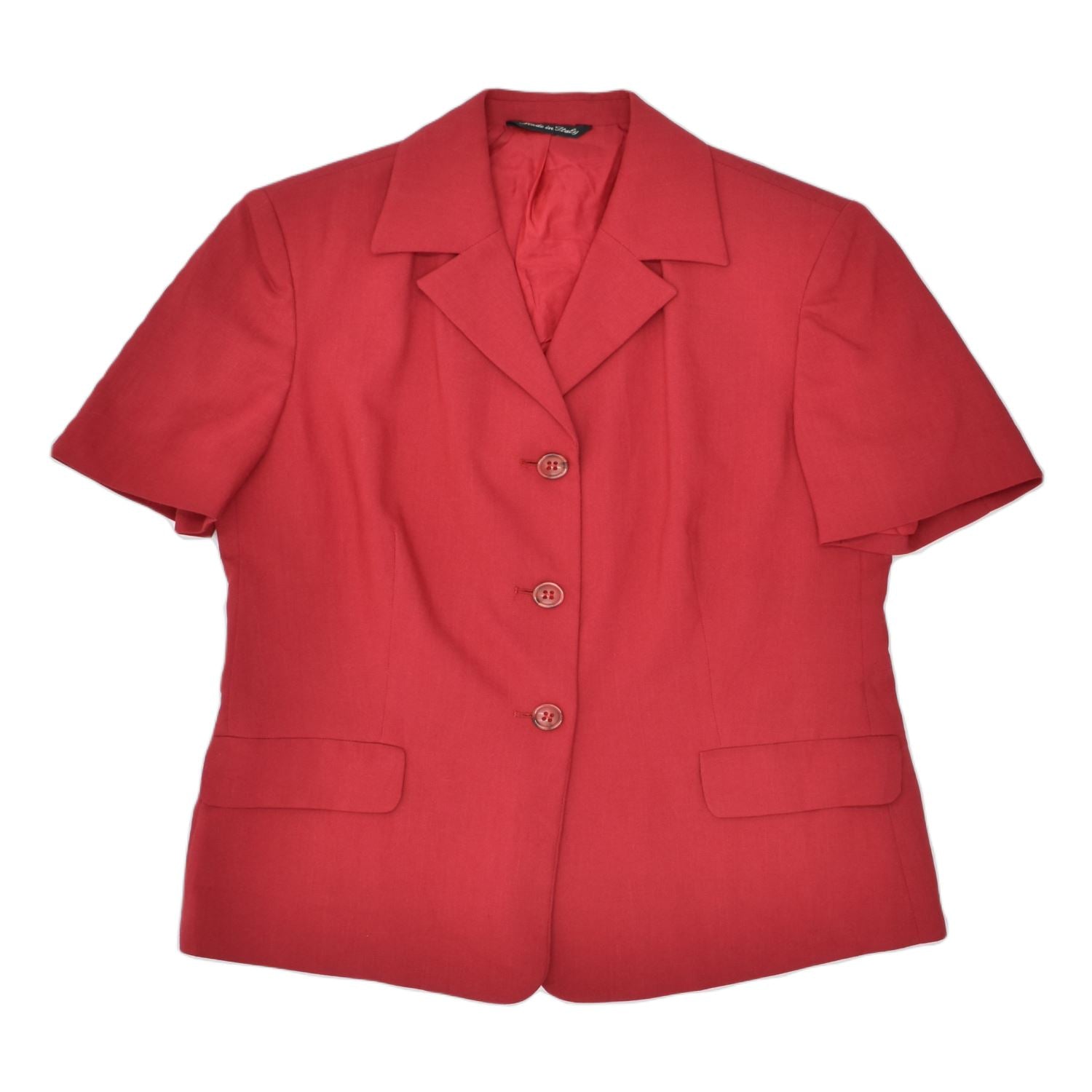 Red short sleeve sales jacket