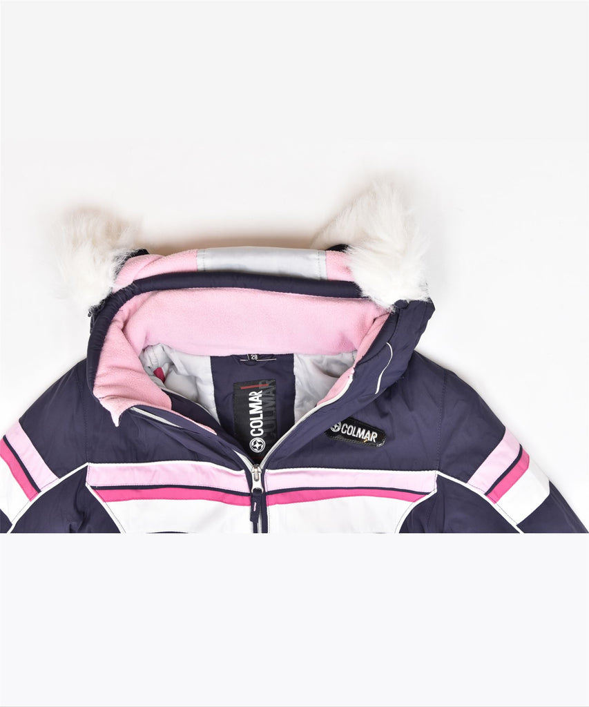 COLMAR Girls Padded Jacket 2-3 Years Navy Blue Polyamide | Vintage | Thrift | Second-Hand | Used Clothing | Messina Hembry 