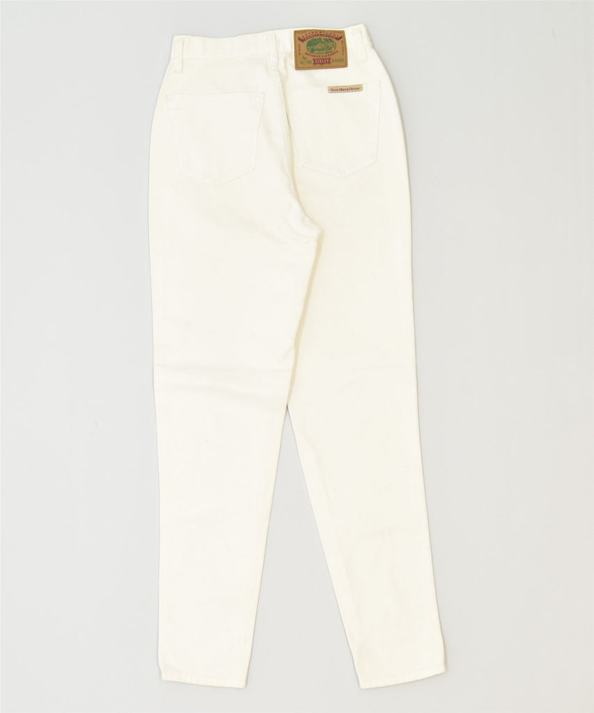 SISLEY Womens Slim Jeans W26 L29 White Cotton Classic | Vintage | Thrift | Second-Hand | Used Clothing | Messina Hembry 