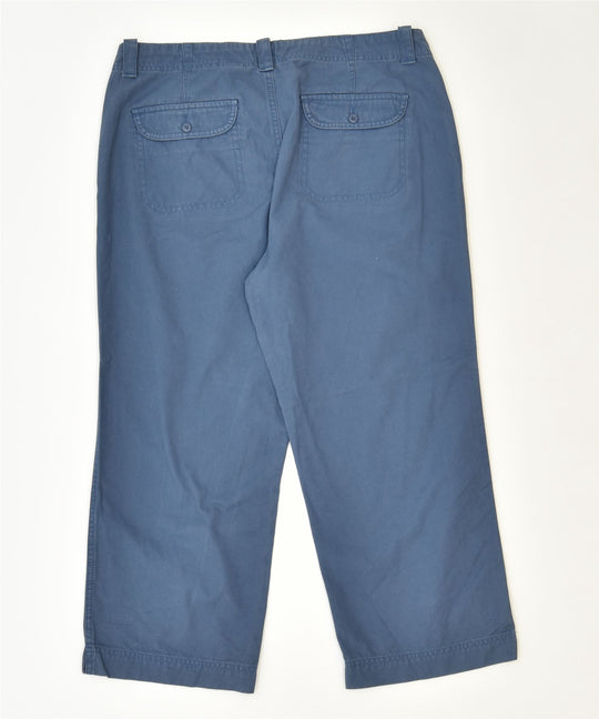 EDDIE BAUER Womens Vashon Fit Capri Trousers US 12 XL W34 L24 Blue
