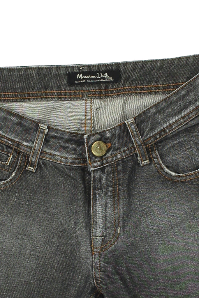 Massimo Dutti Women's Low Rise Jeans | Vintage High End Designer Denim Dark Grey | Vintage Messina Hembry | Thrift | Second-Hand Messina Hembry | Used Clothing | Messina Hembry 