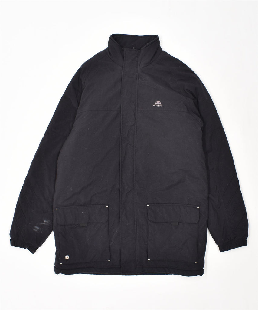 ELLESSE Mens Windbreaker Jacket UK 38 Medium Black | Vintage | Thrift | Second-Hand | Used Clothing | Messina Hembry 