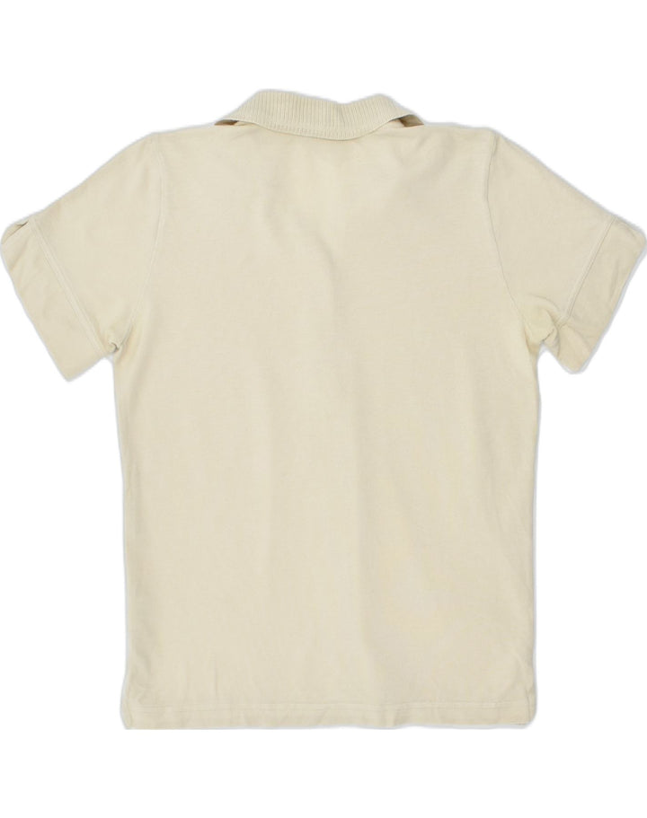 CHAMPION Womens Short Sleeve Shirt UK 14 Large Beige Cotton | Vintage | Thrift | Second-Hand | Used Clothing | Messina Hembry 