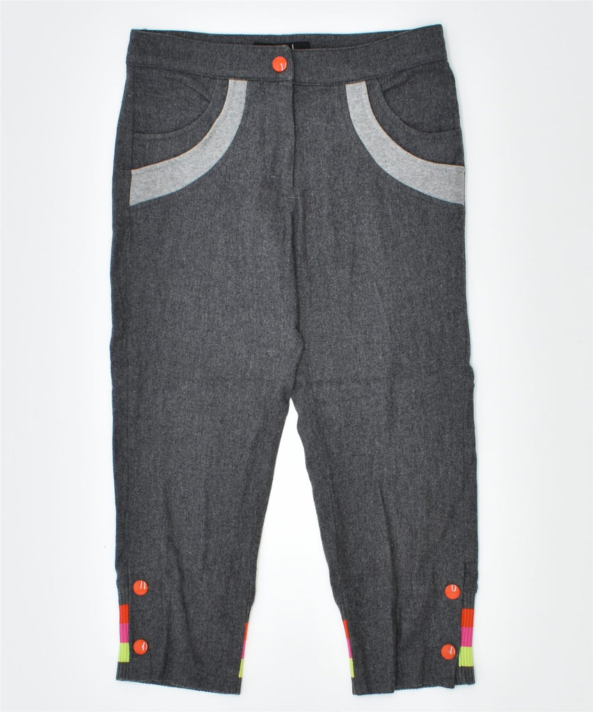 ICEBERG Girls Capri Trousers 15-16 Years W28 L21 Grey Wool | Vintage | Thrift | Second-Hand | Used Clothing | Messina Hembry 