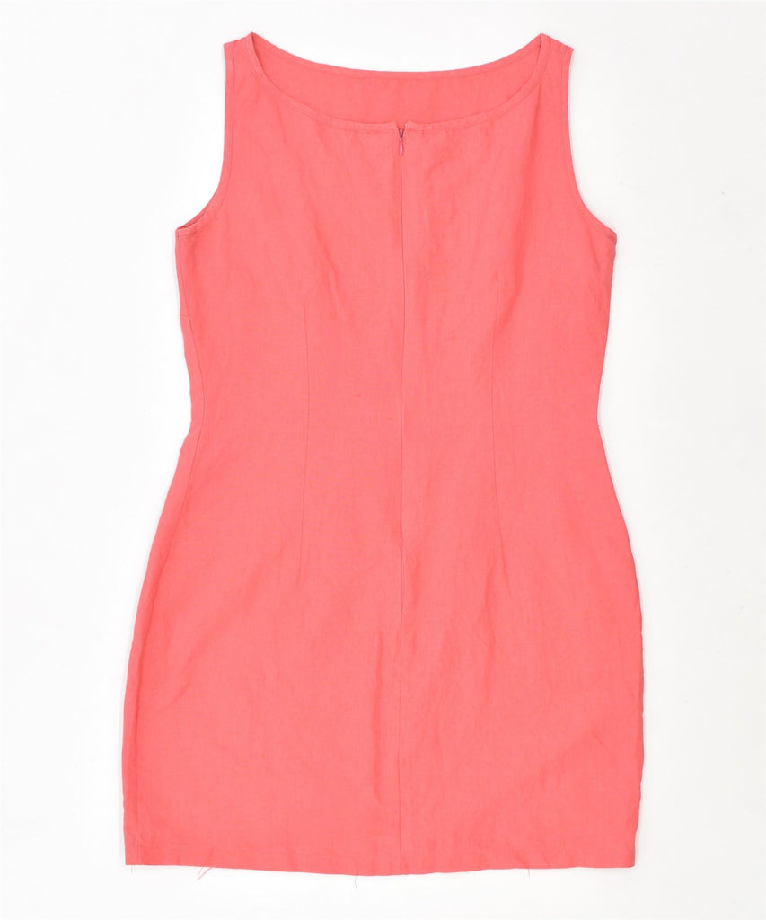MAX & CO. Womens Sheath Dress UK 14 Medium Pink Linen Vintage | Vintage | Thrift | Second-Hand | Used Clothing | Messina Hembry 