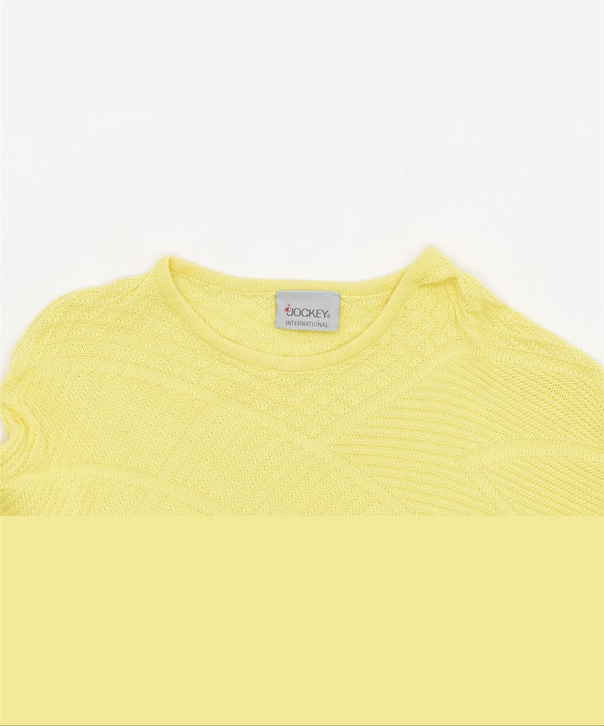 JOCKEY Mens Crew Neck Jumper Sweater Medium Yellow Vintage | Vintage | Thrift | Second-Hand | Used Clothing | Messina Hembry 