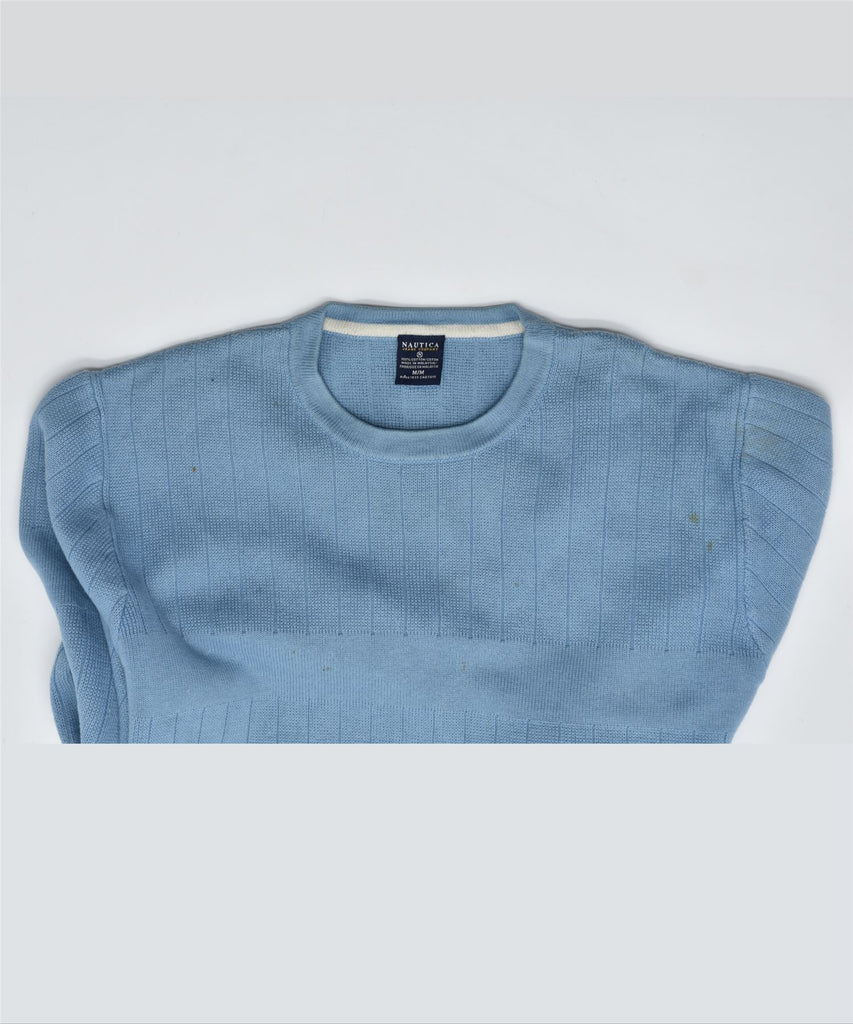 NAUTICA Mens Crew Neck Jumper Sweater Medium Blue Cotton | Vintage | Thrift | Second-Hand | Used Clothing | Messina Hembry 