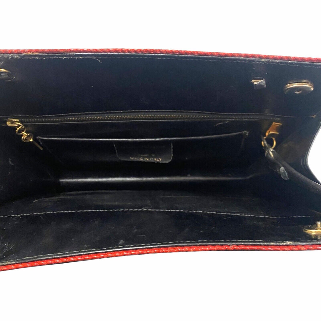 Salvatore Ferragamo Leather Handbag | Vintage Designer Ladies Bag Black VTG | Vintage Messina Hembry | Thrift | Second-Hand Messina Hembry | Used Clothing | Messina Hembry 