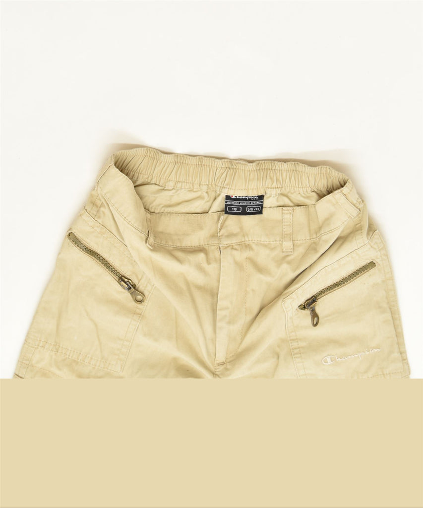 CHAMPION Boys Capri Cargo Trousers 5-6 Years W23 L13 Beige Classic | Vintage | Thrift | Second-Hand | Used Clothing | Messina Hembry 