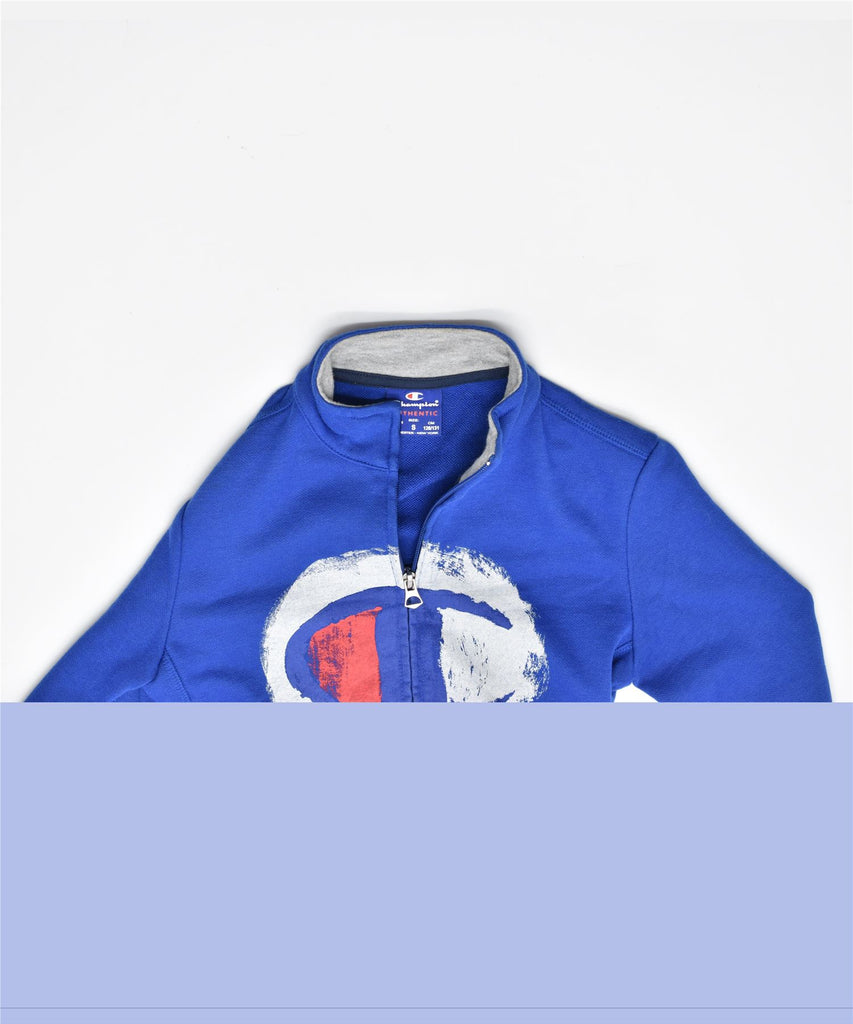 CHAMPION Boys Graphic Tracksuit Top Jacket 7-8 Years Small Blue Cotton | Vintage | Thrift | Second-Hand | Used Clothing | Messina Hembry 