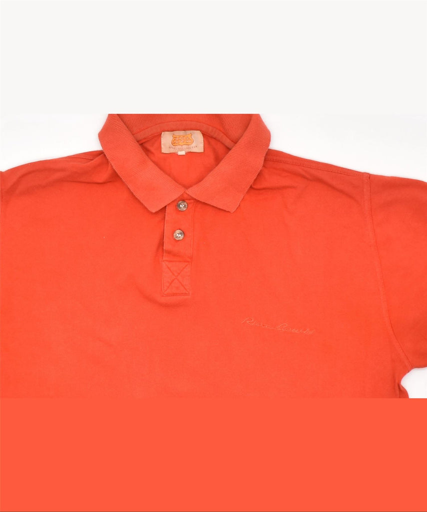 RICA LEWIS Mens Polo Shirt Medium Orange Cotton | Vintage | Thrift | Second-Hand | Used Clothing | Messina Hembry 