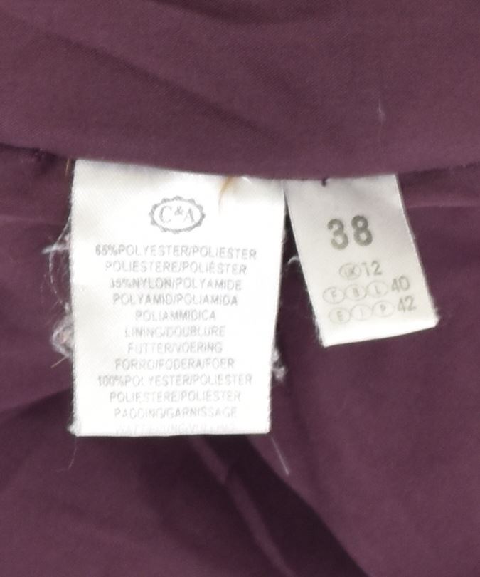 CANDA Womens Padded Jacket UK 12 Medium Purple Polyester Vintage | Vintage | Thrift | Second-Hand | Used Clothing | Messina Hembry 