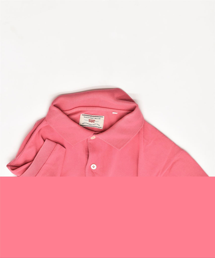 LEVI'S Mens Polo Shirt Medium Pink | Vintage | Thrift | Second-Hand | Used Clothing | Messina Hembry 