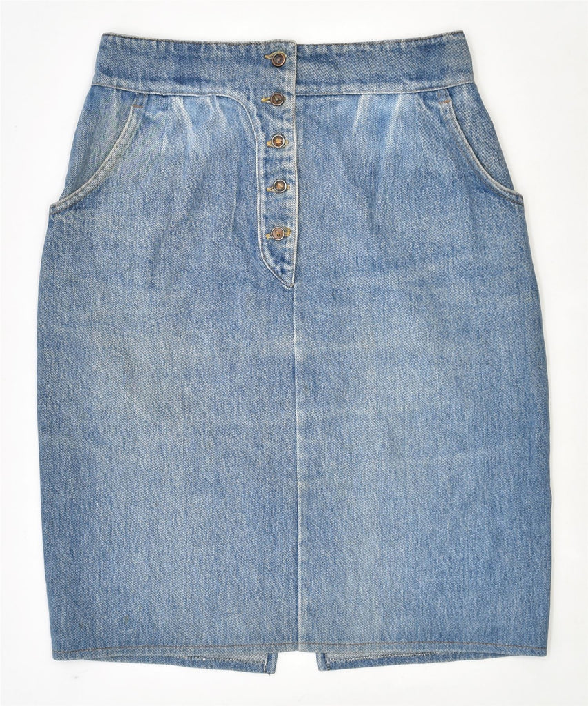 VINTAGE Womens Denim Skirt W26 Small Blue | Vintage | Thrift | Second-Hand | Used Clothing | Messina Hembry 