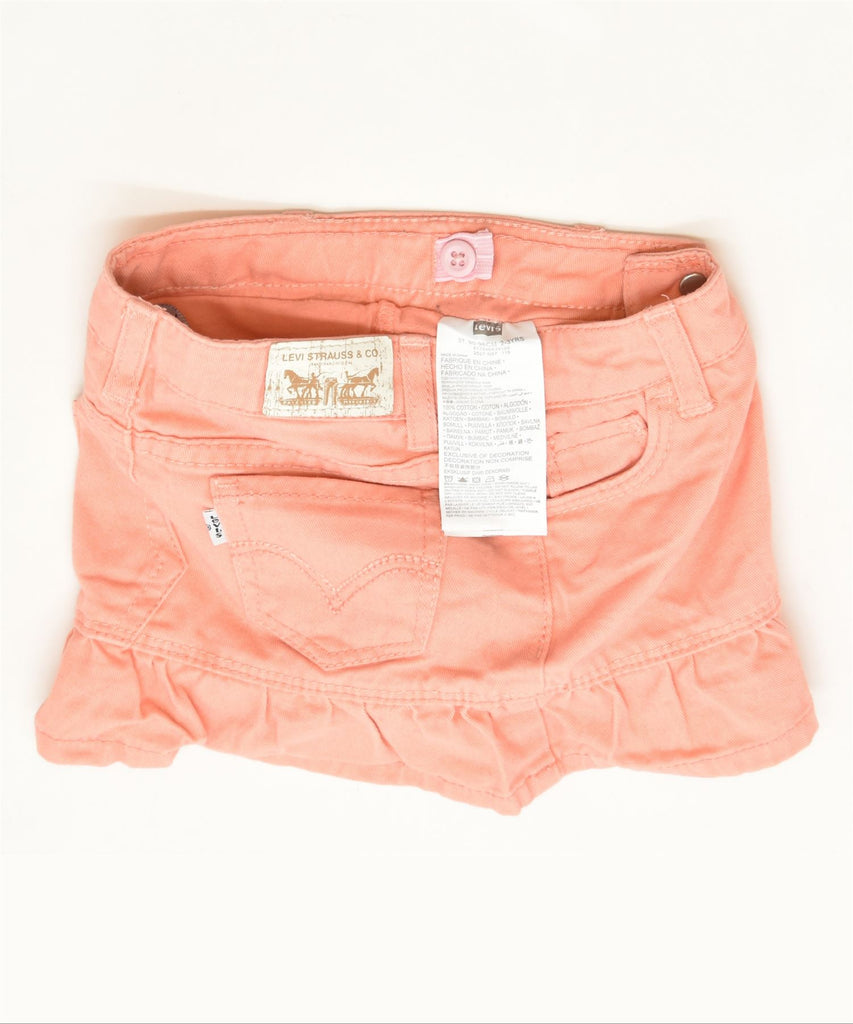 LEVI'S Girls Denim Skort 2-3 Years W20 Pink Cotton Classic | Vintage | Thrift | Second-Hand | Used Clothing | Messina Hembry 