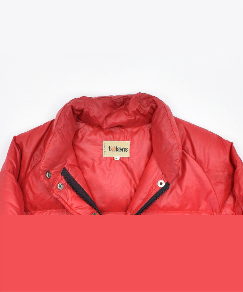 TOKENS Womens Padded Jacket UK 12 Medium Red Nylon Vintage | Vintage | Thrift | Second-Hand | Used Clothing | Messina Hembry 