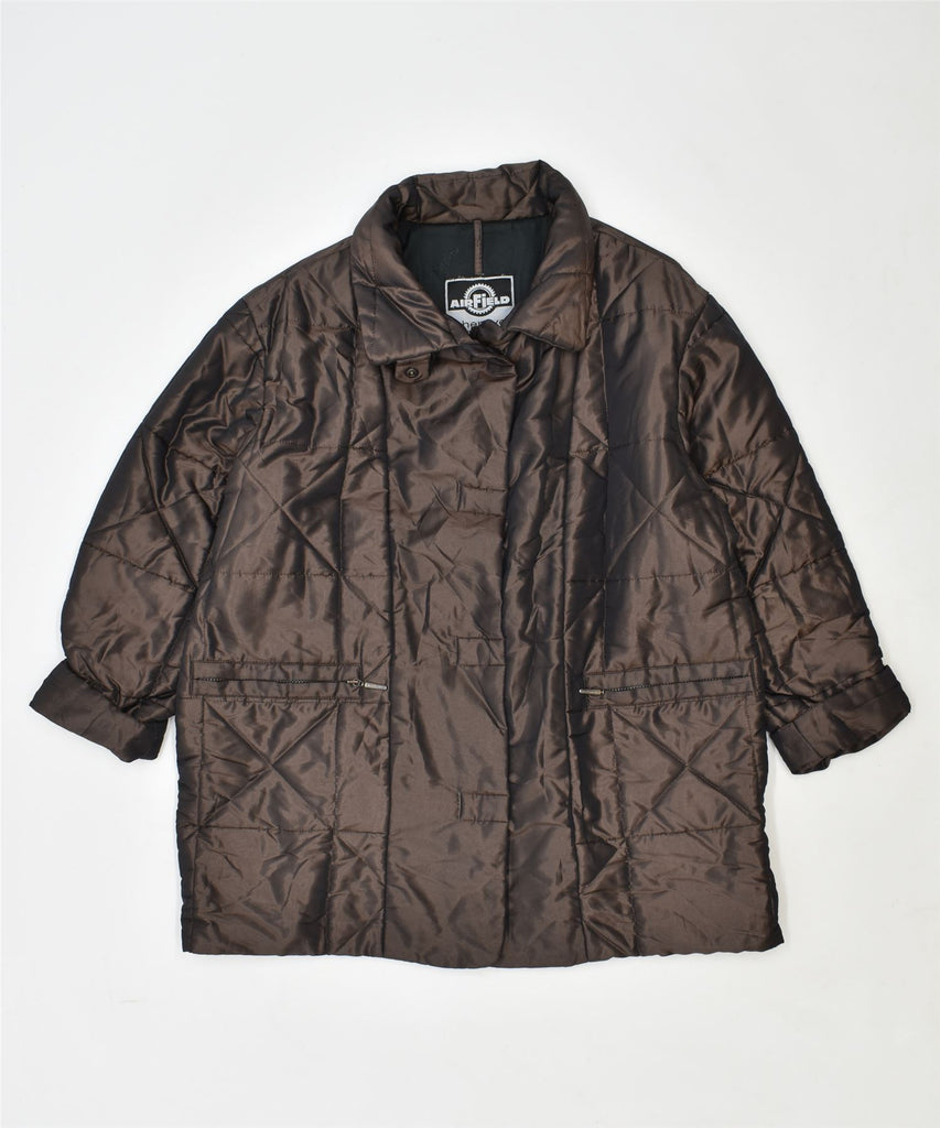 AIR FIELD Womens Windbreaker Jacket UK 18 XL Brown Polyester Vintage | Vintage | Thrift | Second-Hand | Used Clothing | Messina Hembry 