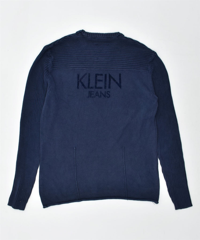 CALVIN KLEIN Womens Crew Neck Jumper Sweater UK 16 Large Navy Blue | Vintage | Thrift | Second-Hand | Used Clothing | Messina Hembry 