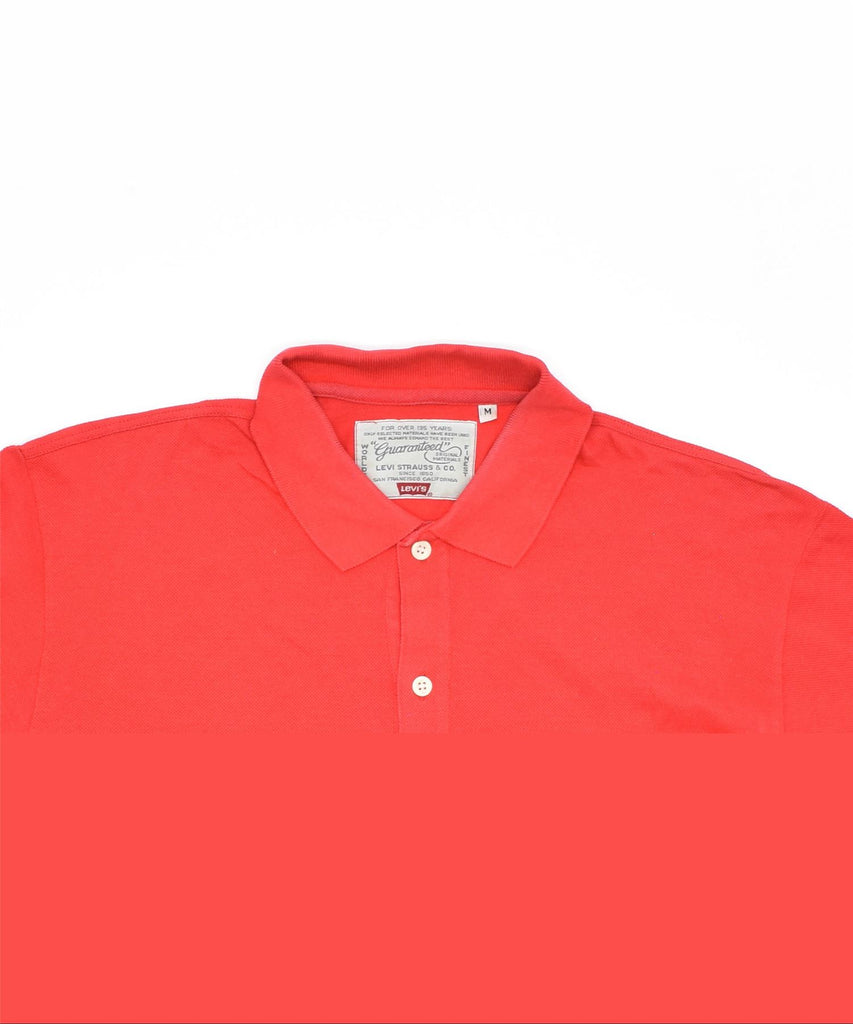 LEVI'S Mens Polo Shirt Medium Red Cotton | Vintage | Thrift | Second-Hand | Used Clothing | Messina Hembry 