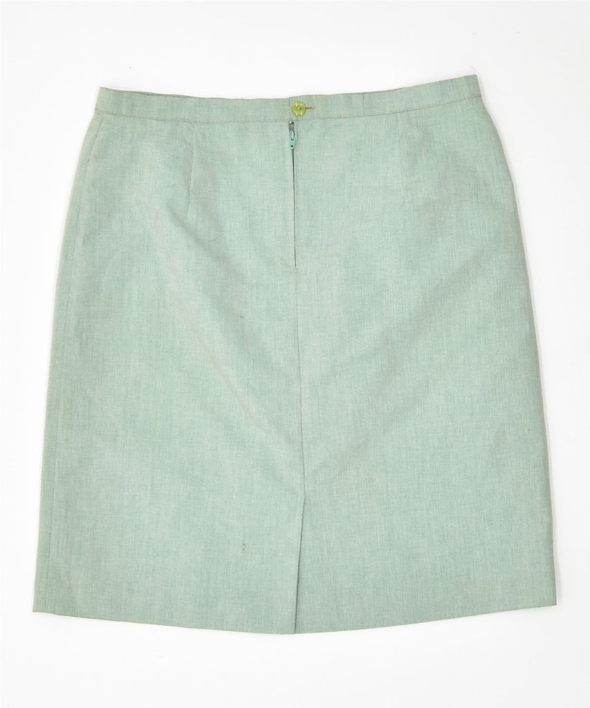 VINTAGE Womens Straight Skirt UK 14 Medium W30 Green | Vintage | Thrift | Second-Hand | Used Clothing | Messina Hembry 