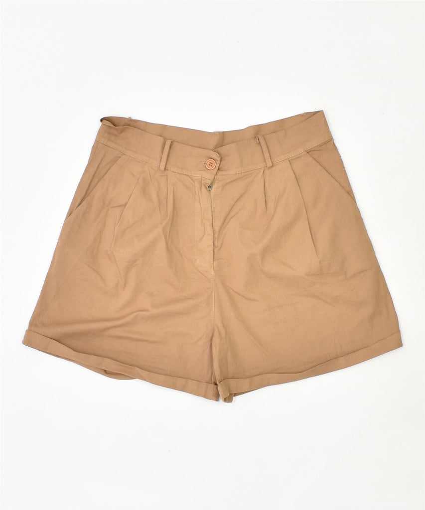 VINTAGE Womens Shorts UK 14 Medium W31 Brown Cotton | Vintage | Thrift | Second-Hand | Used Clothing | Messina Hembry 