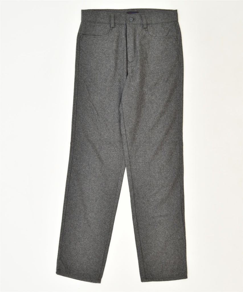 RIFLE Womens Straight Casual Trousers W30 L34 Grey Wool | Vintage | Thrift | Second-Hand | Used Clothing | Messina Hembry 