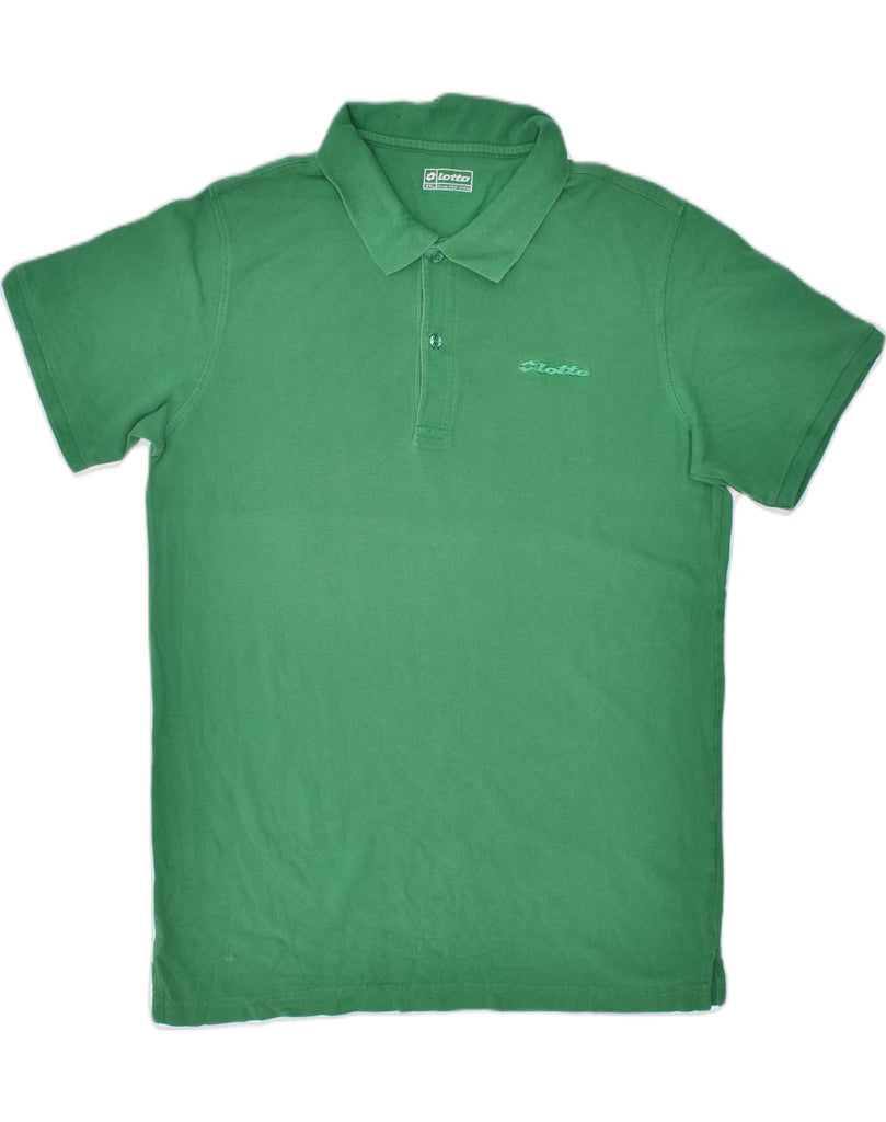 LOTTO Mens Slim Polo Shirt 2XL Green Cotton | Vintage | Thrift | Second-Hand | Used Clothing | Messina Hembry 
