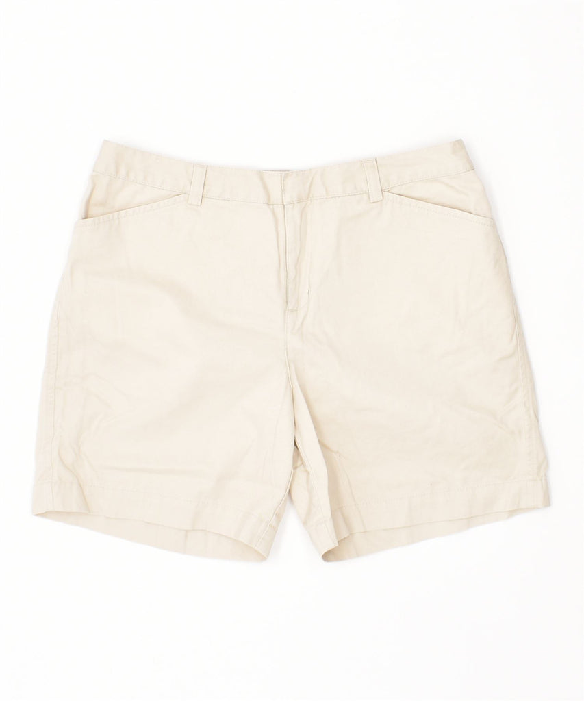 EDDIE BAUER Womens Mercer Fit Chino Shorts US 8 Medium W32 Beige Cotton | Vintage | Thrift | Second-Hand | Used Clothing | Messina Hembry 