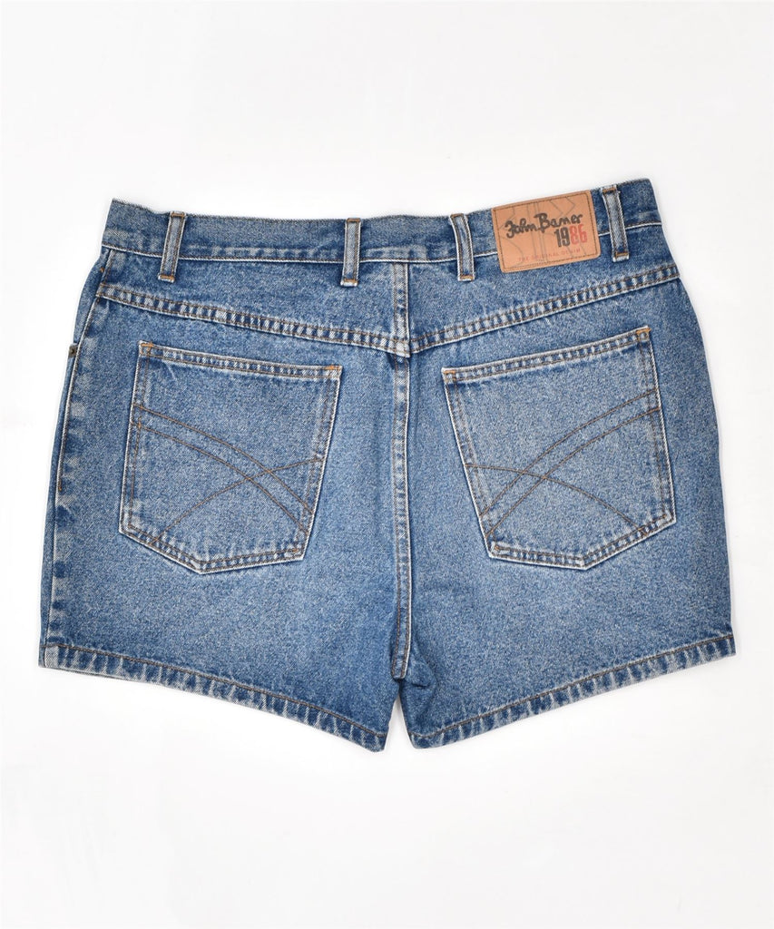 JOHN BANER Womens Denim Shorts Large W34  Blue Cotton | Vintage | Thrift | Second-Hand | Used Clothing | Messina Hembry 