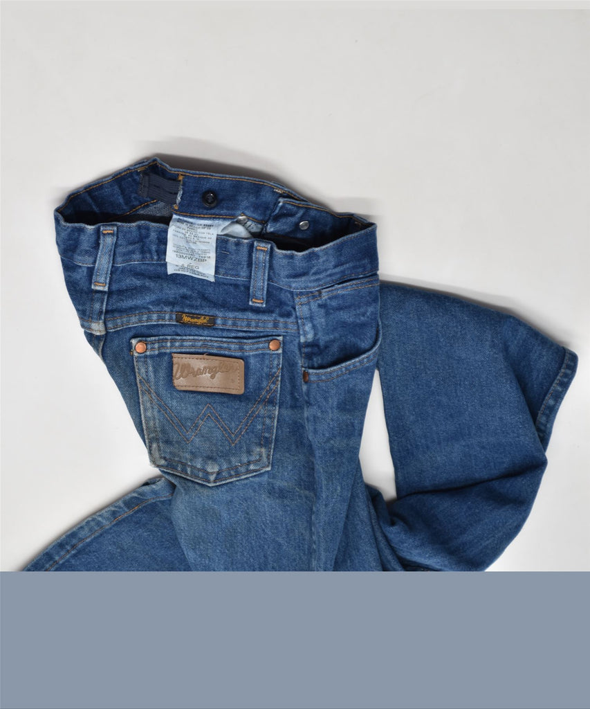 WRANGLER Boys Straight Jeans 7-8 Years W24 L24 Blue Cotton | Vintage | Thrift | Second-Hand | Used Clothing | Messina Hembry 