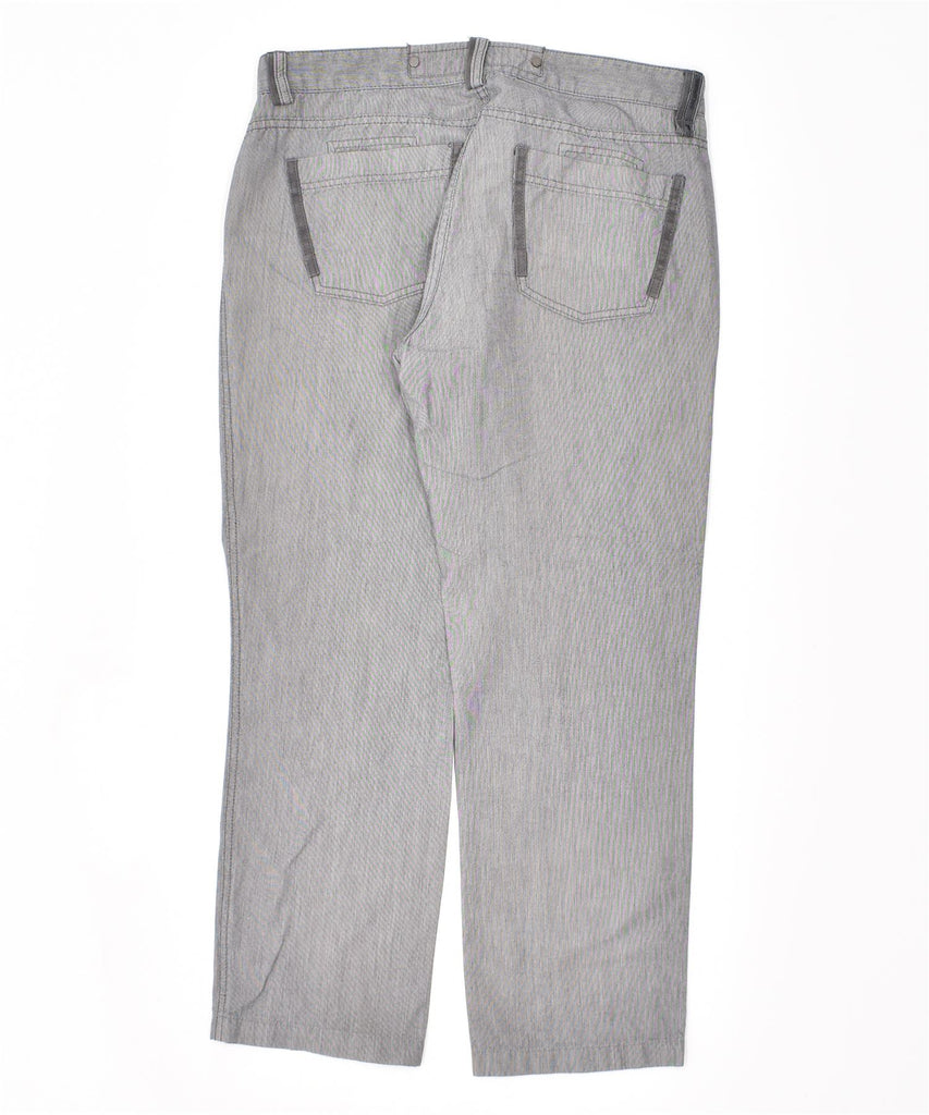 TRUSSARDI Womens Slim Casual Trousers W37 L29 Grey Cotton | Vintage | Thrift | Second-Hand | Used Clothing | Messina Hembry 