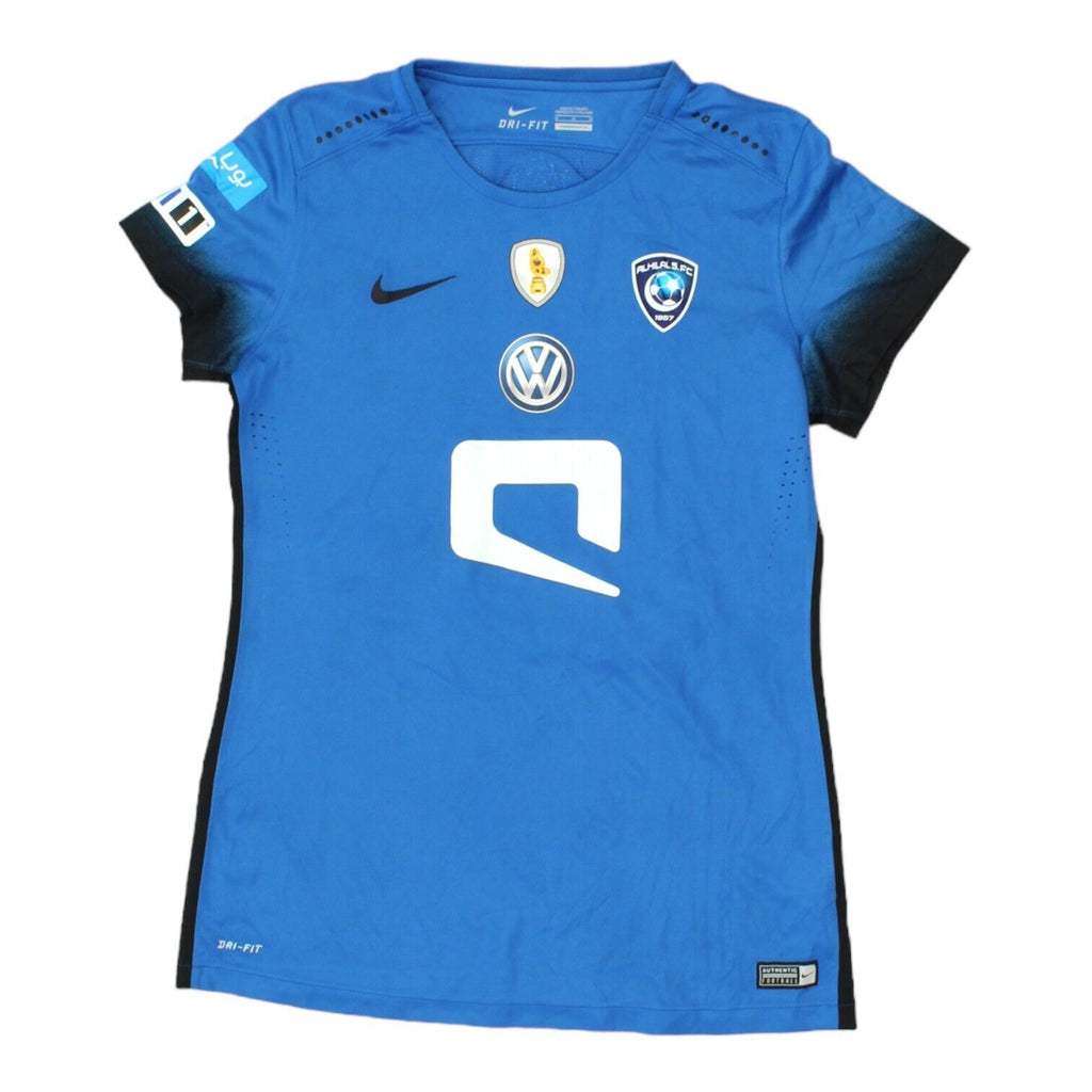 Al Hilal SFC 2016-17 Nike Womens Blue Home Shirt | Football Sportswear VTG | Vintage Messina Hembry | Thrift | Second-Hand Messina Hembry | Used Clothing | Messina Hembry 