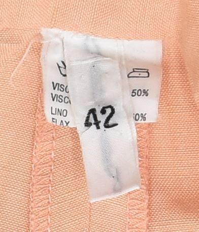 VINTAGE Womens High Waist Casual Trousers IT 42 Medium W26 L28 Orange | Vintage | Thrift | Second-Hand | Used Clothing | Messina Hembry 