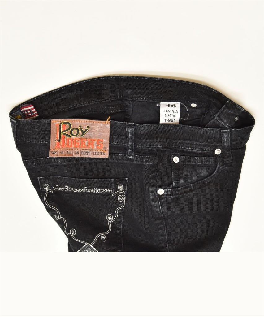 ROY ROGERS Girls Lavinia Slim Jeans 15-16 Years W30 L33 Black Classic | Vintage | Thrift | Second-Hand | Used Clothing | Messina Hembry 