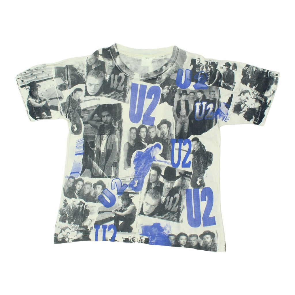 U2 Mens All Over Print Tshirt | Vintage 90s Single Stitch Rock Music Band Tee | Vintage Messina Hembry | Thrift | Second-Hand Messina Hembry | Used Clothing | Messina Hembry 