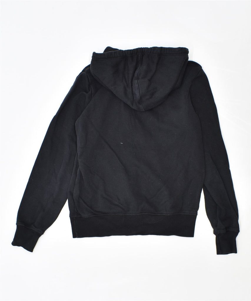 CHAMPION Womens Zip Hoodie Sweater UK 12 Medium Black Cotton | Vintage | Thrift | Second-Hand | Used Clothing | Messina Hembry 