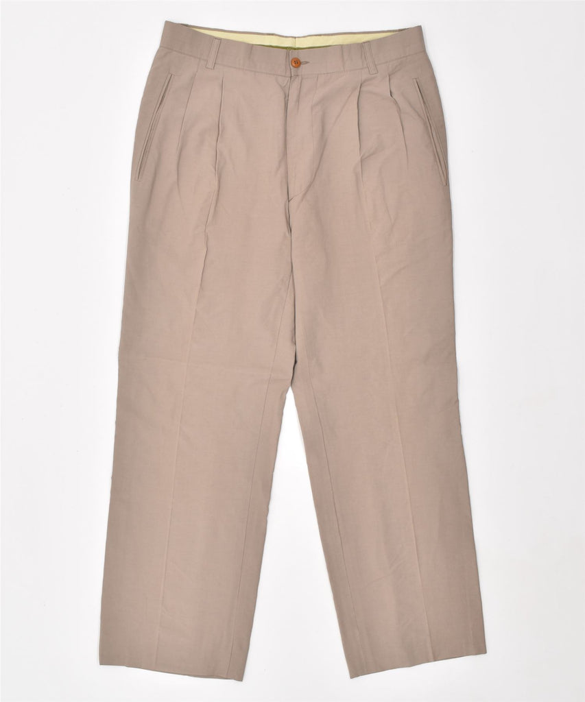 KRUNA Mens Pegged Chino Trousers W32 L27 Beige | Vintage | Thrift | Second-Hand | Used Clothing | Messina Hembry 